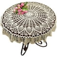 thumbnail image 1 of Visland Handmade Crochet Cotton Tablecloth Round Crochet Tablecloths for Wedding Home Decor, 1 of 6