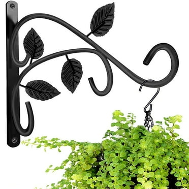 Visland Hanging Plant Bracket, 12in Wall Mount Hanging Plant Hook, Rust-Resistant Decorative Metal Plant Hanger for Hanging Plant Flower Lantern Bird Feeder Wind Chimes