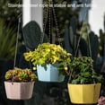 thumbnail image 1 of Visland Hanging Planters Outdoors, Hanging Planter Baskets for Plants Pots Plastic Hanging Flower Pot with Drain Holes for Garden Home, 1 of 8