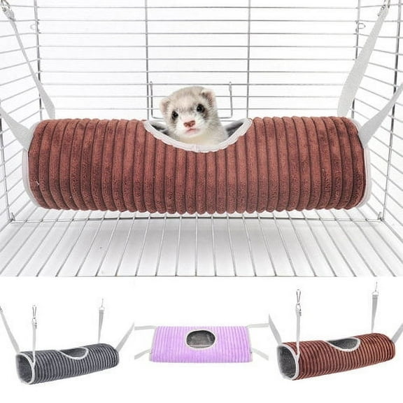 Visland Hanging Tunnel for Small Animals, Hanging Hamster Toys, Sugar Glider Hammock Cage Accessories Bedding for Chinchilla Ferret Squirrel Guinea Pig Rat Playing Sleeping
