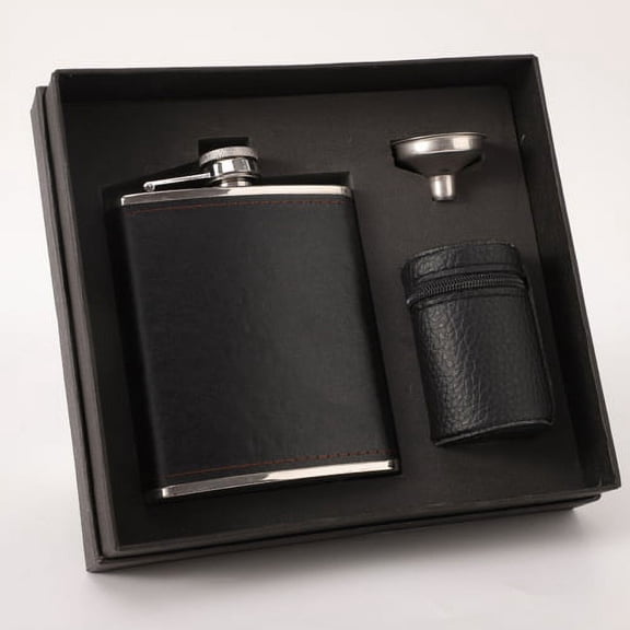 Visland Hip Flask Gift Set,Sports Flask for Liquor for Men, 7 Oz Hip Flask Set w/Funnel Shot Stainless Steel,Whiskey Liquor Pocket Flask, Flasks for Liquor for Men Gift Box
