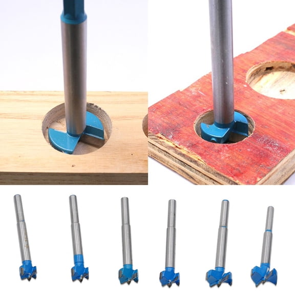 Visland Hole Tapper Low Noise Smooth Opening Sharp Precision Positioning Three-blade Design Woodworking Hole Saw Carpentry Supplies - 1PC