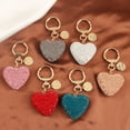 thumbnail image 1 of Visland Key Chain Shiny Full Rhinestone Sparkling Multi-purpose Reusable Gift Accessories Metal Heart Shaped Car Keychain Handbag Pendant Keyring for Wallet, 1 of 3