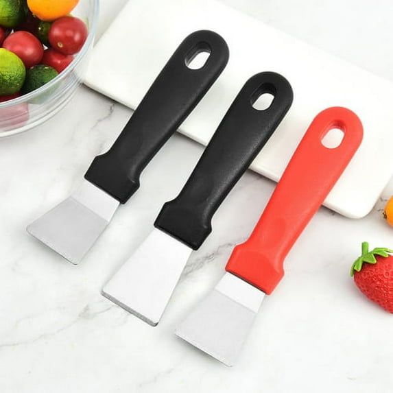 Visland Kitchen Multifunctional Stainless Steel Ice Remover Shovel Fridge Cleaning Tool, Defrost Shovel Refrigerator Ice Scraper Freezer Shovel Defroster Ice Shovel, Oil Stain Shovel