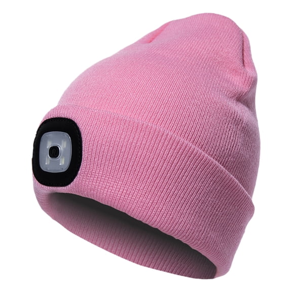 Visland LED Beanie Hat with Light, Unisex Hands Free LED Headlamp Cap Winter Knitted Night Lighted Hat Flashlight Women Men Gifts for Dad Him Husband
