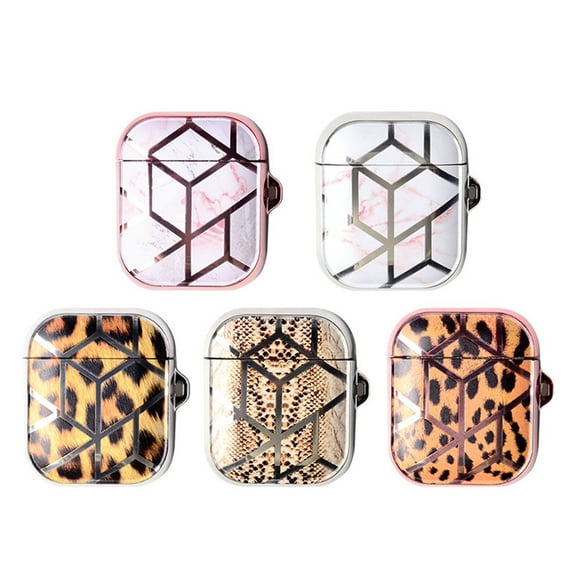 Visland Leopard Patterned or Marble Patterned for 2&1/Pro Case Cover for Cute Airpod Case for Girls TPU Skin 2&1/Pro Hard Stylish Carrying Cover Accessories