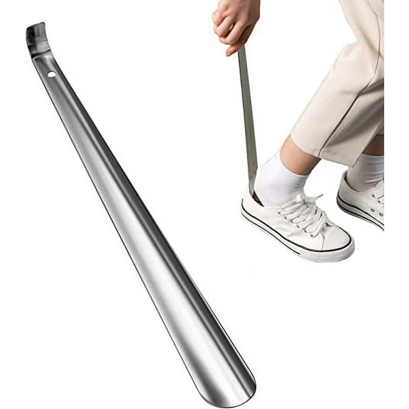 Visland Long Handle Shoe Horns Silver, 11.8 Inches