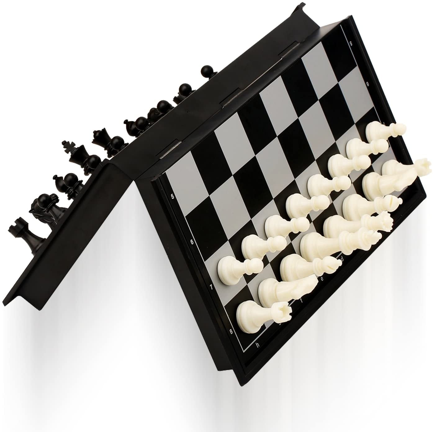 32Pcs Mini Portable Travel Folding Magnetic Chess Set King Queens