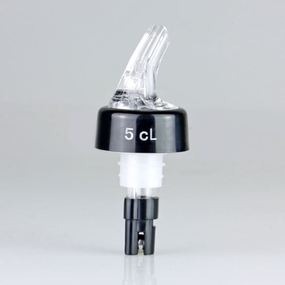 Visland Measured Liquor Pourers, 50ml Plastic Measured Liquor Pourer Tail Auto Measuring Shot Chamber Pourer Pour Spout Stopper for Alcohol Wine Cocktail Vinegar Bottle Drink Spirits