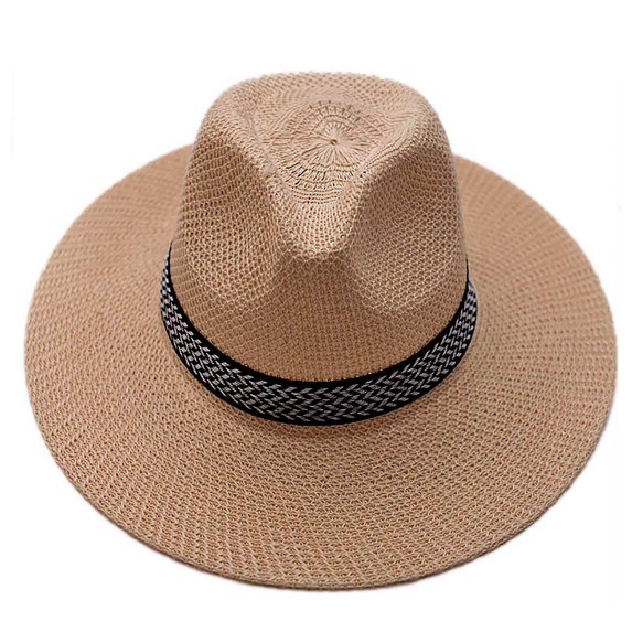 Visland Men Sun Hat Wide Brim Sunscreen Washable Friendly to Skin Beach Hat for Summer