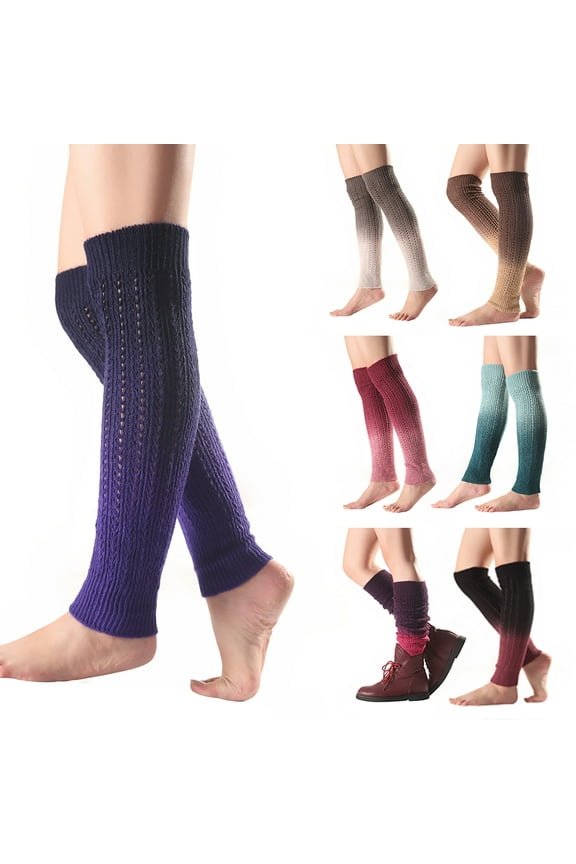 Men Women Leg Warmers, Soft Skin-friendly Knitted Winter Warm Long Boot Socks Sleeve for Party Dance Sports Yoga Accessories 1Pair