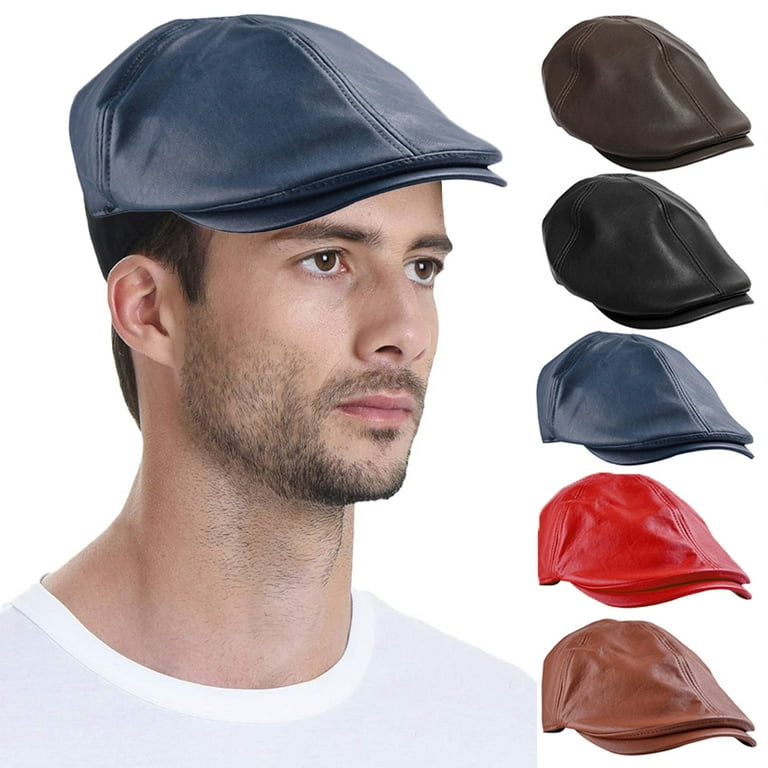 Mens leather driving caps deals