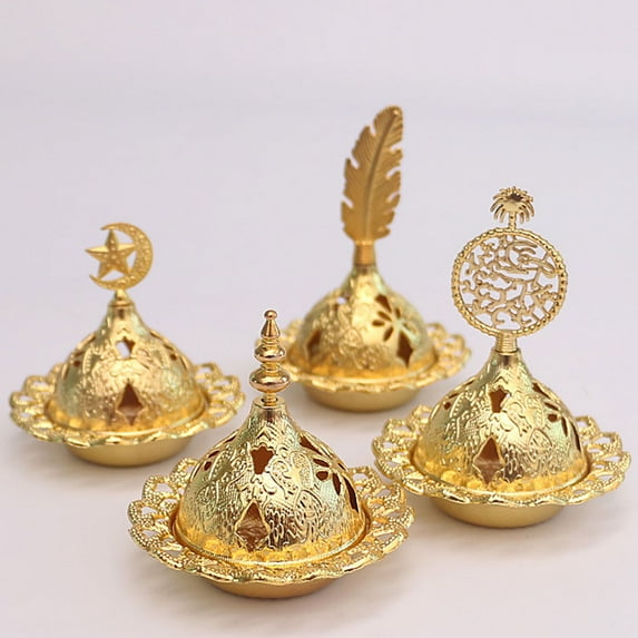 Visland Middle East Style Incense Holder Alleviate Anxiety Metal Traditional Stick Incense Burner for Gift