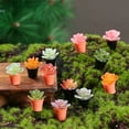 thumbnail image 1 of Visland Mini Artificial Flower Potted Plants Miniature Fairy Garden House Homes Decoration Mini Micro Landscaping Decor Accessory DIY, 1 of 8