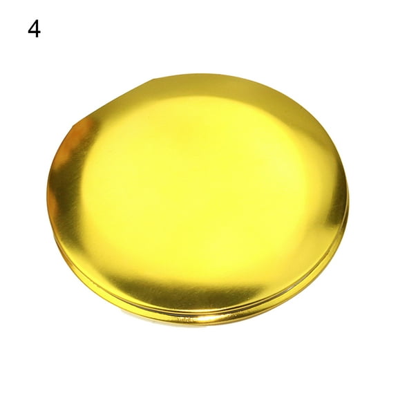 Visland Mini Folding Makeup Mirror, Pocket Purses Portable Metal Colorful Fashion Waterproof Double-sided Round Mirror for Travel