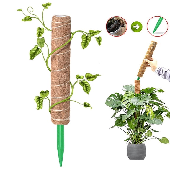 Visland Moss Coir Plant Support Stakes, Climbing Plant Support, Coconut Moss Rods for Indoor Plants, Monstera Adansonii, Creeper