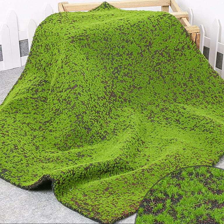 US Artificial Moss Mat Fake Grass Plant Carpet Office Wedding Home