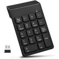 thumbnail image 1 of Visland Numeric Keypad Wireless USB Number Pad 2.4GHz 18 Key Mini Portable Data Entry Number Pad for Laptop Desktop PC Computer Surface pro Notebook, 1 of 8