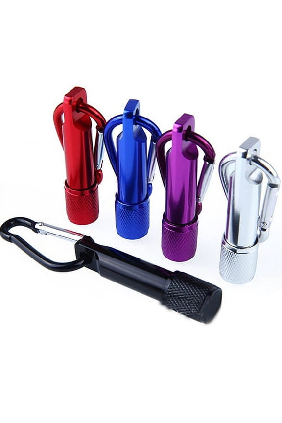 Outdoor Mini LED Flashlight Carabiner Clip Keychain Portable Sports Torch Lamp - 1PC