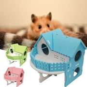 Visland PVC Hamster House, Compound Villa Design, Funny Living Hut Nest Toy for Small Animals Like Dwarf Hamster and Mouse