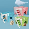 thumbnail image 1 of Visland PVC Hamster House, Small Animal Hideout Hamster House with Funny Climbing Ladder Exercise Toys Luxury Hut for Dwarf Hamster, Chinchilla, Rat, Gerbil, Mouse, 1 of 7