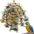 thumbnail image 1 of Visland Parrot Bird Toys-Natural Wood Bird Block Toys Bird Chewing Toy Hanging Bird Bite Toys for Macaws African Grey Parrot Cockatiel Conures Cockatiels Big & Medium Birds, 1 of 7