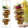 thumbnail image 1 of Visland Parrot Chewing Toys, Multicolored Bite Resistant Wooden Cardboard Block  Waterfall Bird Tearing Entertaining Toys Suggested for Cockatoos, 1 of 9