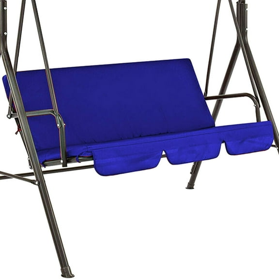 Visland Patio Swing Cushion Cover Replacement Waterproof Outdoor Swing Seat Cover 3 Seater Dustproof Protective Covers for 3 Seat Garden Swing Chair Cushions (Cover Only)59.06"x19.69"x3.94", Blue