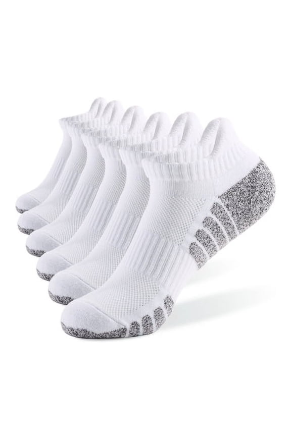 Performance Athletic Ankle Running Socks for Men and Women (6 Pairs)