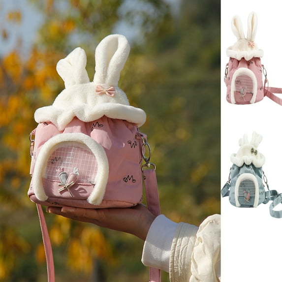 Visland Pet Carrier Bag, Small Animal Guinea Pig Hamster Portable Outgoing Sling Carrier Bag for Hedgehog Chinchilla Rats Sugar Glider with Shoulder Strap for Outdoor,Travel,Hiking