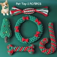thumbnail image 1 of Visland Pet Christmas Toy, Portable Cotton Rope Molar Chew Training Toy for Dog Reducing Boredom and Cleaning Teeth, 1 of 8