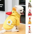 thumbnail image 1 of Visland Pet Dog Hoodie Clothes, Funny Cute Chicken Shape Soft Skin-friendly Autumn Winter Warm Hooded Sweatshirt Apparel Costume for Puppy Kitten Dog Cat Cosplay, 1 of 8