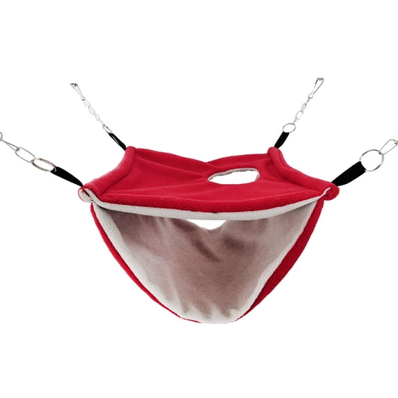 Visland Pet Hammock Soft Skin-friendly Plush Pet Bird Hanging Nest for Parrot