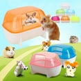 thumbnail image 1 of Visland Pet Hamster Bath House,Chinchilla Bathroom Sauna Toilet Small Animal Transparent Sand Room Rat Hideout Nest Cave Cage Hut, Random Color, 1 of 7