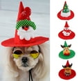 thumbnail image 1 of Visland Pet Headgear Pet Christmas Hat Adjustable Dress Up Fabric Xmas Tree Elk Style Dog Cat Cosplay Xmas Hat Pet Supplies, 1 of 4