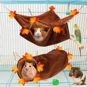 Visland Plush Hamster Hammock or Hideout Tunnel,Keep Warm Hanging Bed or Tubes for Guinea Pigs Rat Ferret Chinchilla Cage, Small Animals Pet Supplies