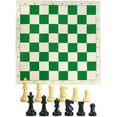 thumbnail image 1 of Visland Portable Chess Pieces Set, 32 Single Weighted Tournament Chess Pieces, Green Travel Chess Mat Travel Game, 1 of 5