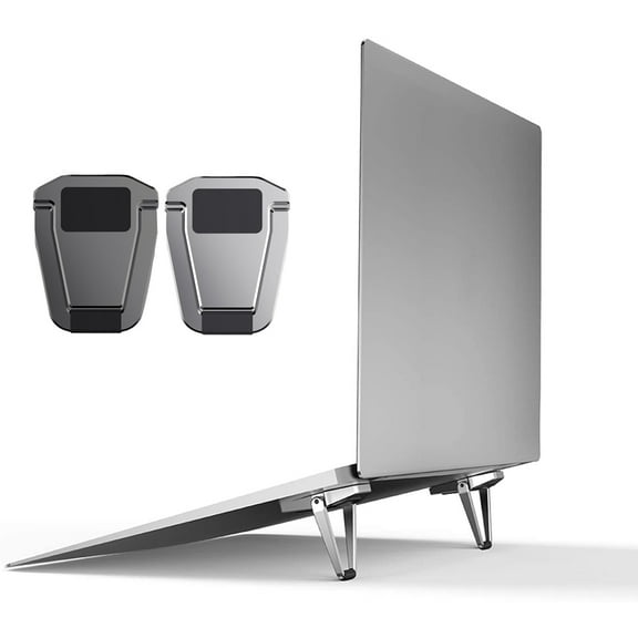 Visland Portable Invisible Laptop Stand-2PCS,Mini Aluminum Cooling Pad,Computer Keyboard Mount Kickstand,Ergonomic Lightweight Laptop Desk Stand for MacBook Pro/Air, Lenovo,12-17 Inches Tablet&Laptop
