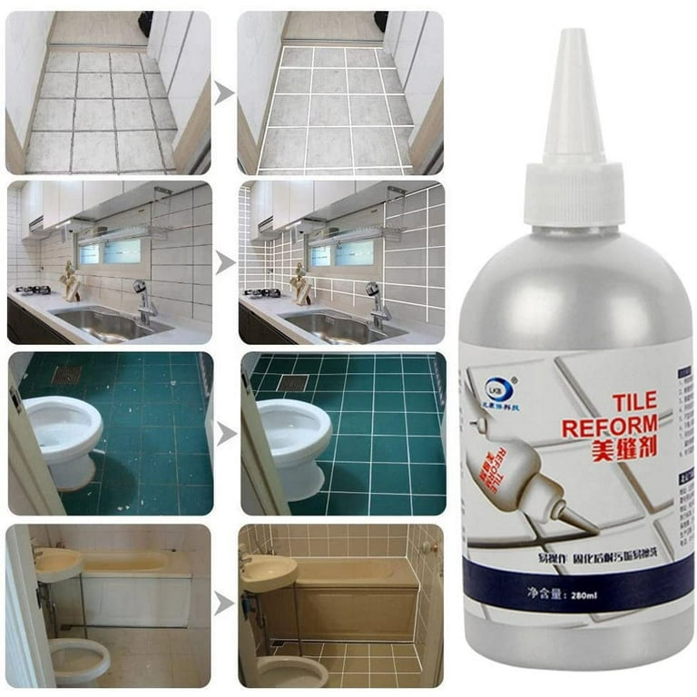 White Grout Paint Pen Tile Gap Line Waterproof Kitchen Parlor Floor Restore  P4B3
