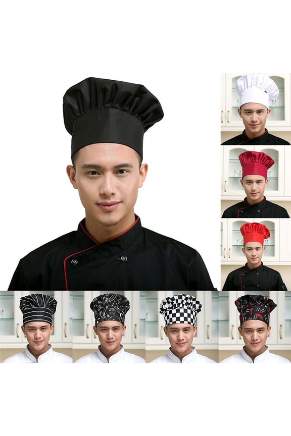 Professional Chef Hat Adult Adjustable Elastic Baker Kitchen Cooking Chef Cap