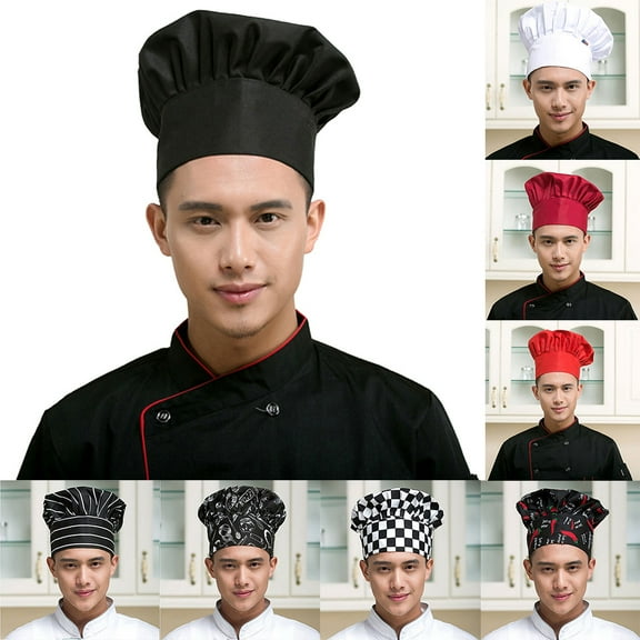 Visland Professional Chef Hat Adult Adjustable Elastic Baker Kitchen Cooking Chef Cap