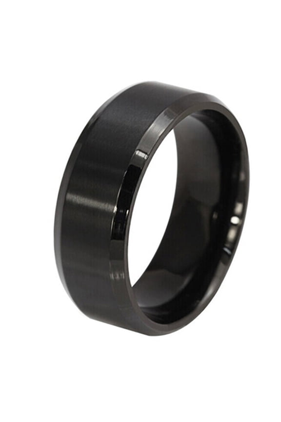 Punk Ring Cool Comfortable to Wear Simple Creative Titanium Steel Wide Band Ring for Cocktail Bar Club