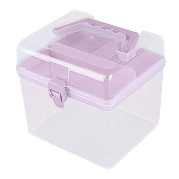 Visland Purple 2 Layer Storage Box for Stationery