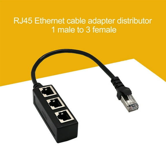 Visland RJ45 Ethernet Splitter Cable,RJ45 1 Male to 2/3 x Female LAN Ethernet Splitter Adapter Cable Suitable Super Cat5, Cat5e, Cat6, Cat7 LAN Ethernet Socket Connector Adapter