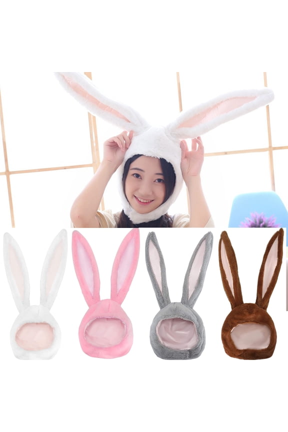 Rabbit Hat Ear Hat Funny Bunny Plush Hat Cap for Women Girls, Cosplay Christmas Easter Party Holiday Hat