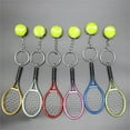 thumbnail image 1 of Visland Realistic Key Chain Convenient Metal Three-dimensional Tennis Racket Key Organizer for Gifts, 1 of 8