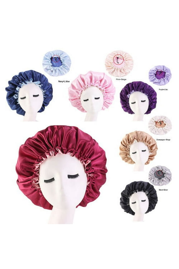 Reusable Hair Bonnet Smooth Button Adjustable Ruffle Edge Lady Hair Hat for Massage for Women Spa Salon