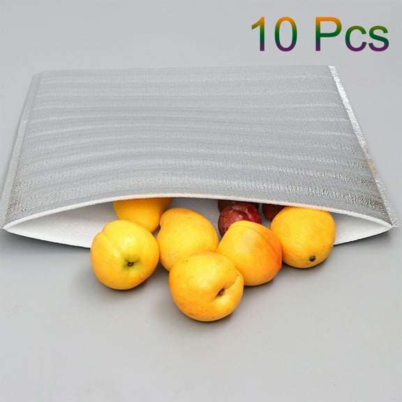 Visland Reusable Insulation Bags, Thermal Box Liners, Metalized Box Liners Lunch Food Box Shopping Bag Insulation Lining Waterproof Insulation Package (10 Pack/ 11.8" x 13.7")