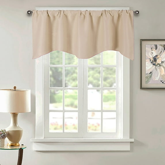Visland Rural Valances Curtains Topper for Small Window Rod Pocket Decorative Valance Kitchen Kids Girls Room