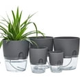 thumbnail image 1 of Visland Self Watering Pots for Indoor Plants, Flower Pot Modern Decorative Plastic Planter with Water Storage for All House Plants, Flowers, Herbs, 1 of 8
